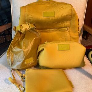 Dagne Dover Yellow Diaper Bag Backpack w Extras